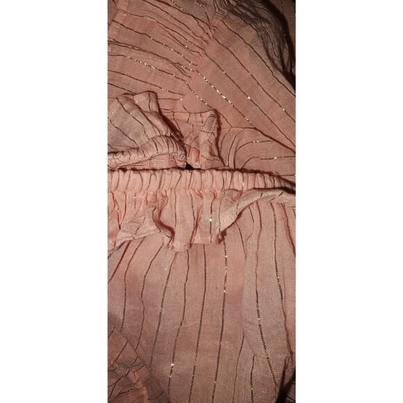 Free People x Spell Clementine Mermaid Maxi Dress $299 XS Pink SMOCKED Ruffled - Picture 7 of 8